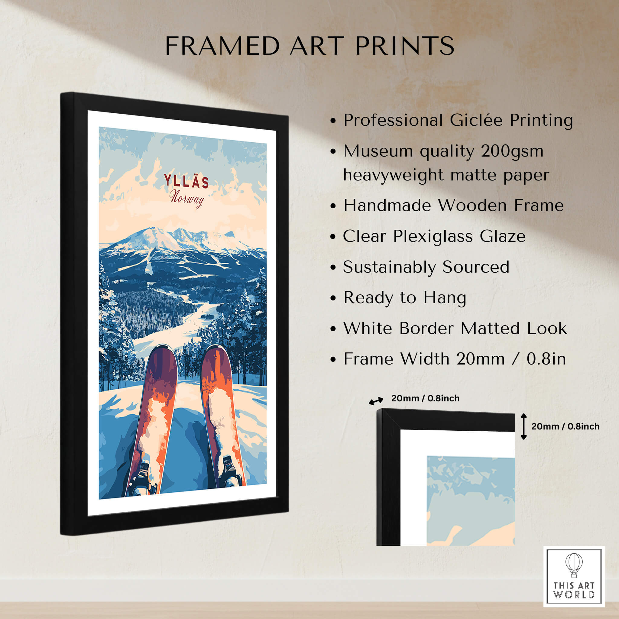 Ylläs Norway Ski Art | From the Slopes Print