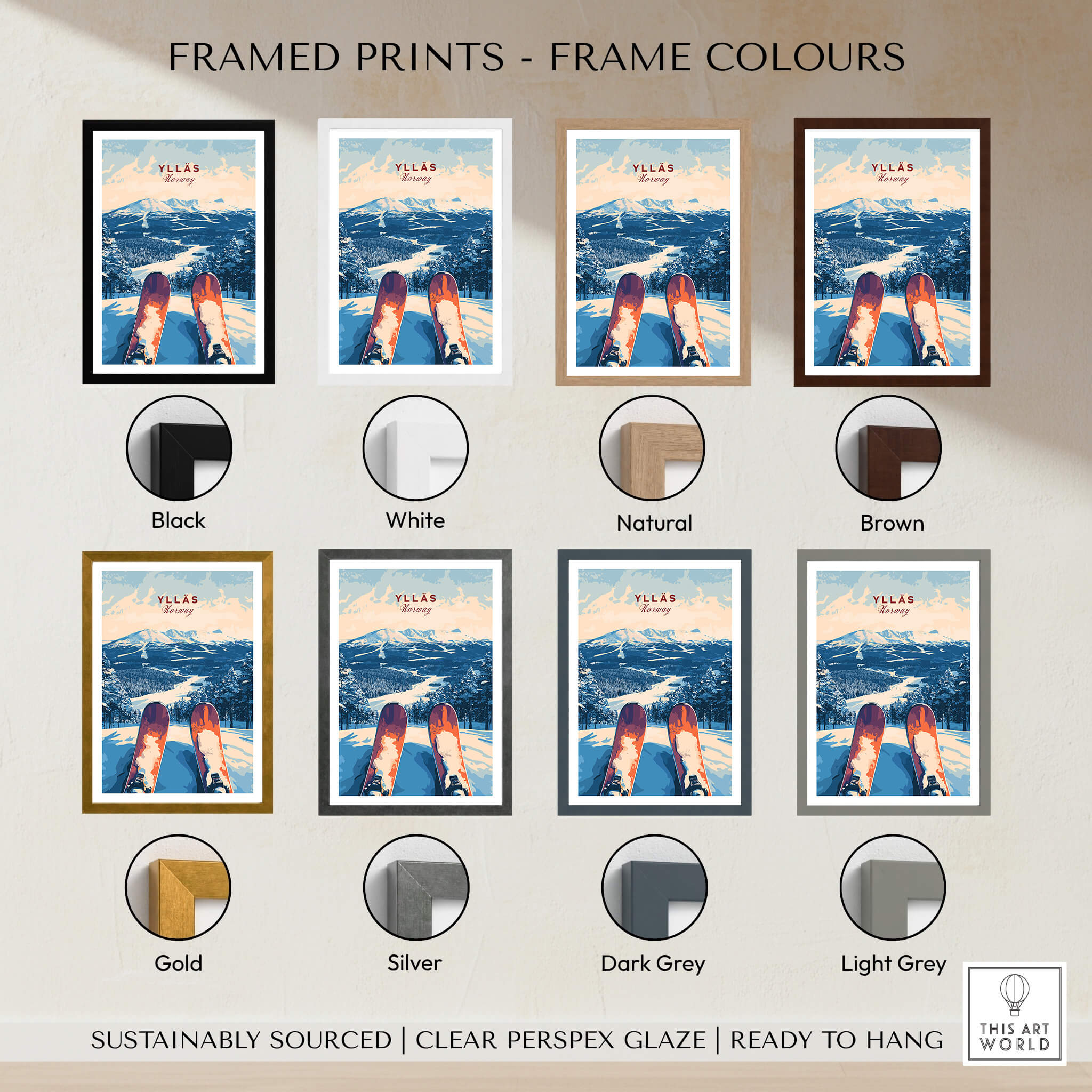 Ylläs Norway Ski Art | From the Slopes Print