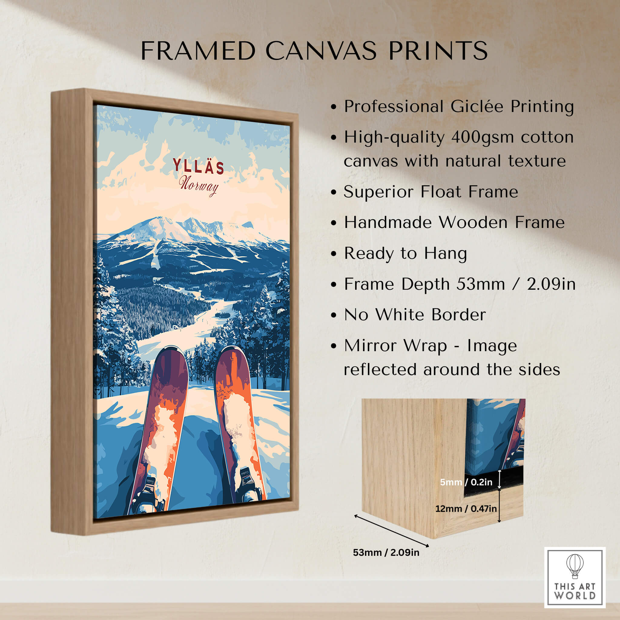 Ylläs Norway Ski Art | From the Slopes Print