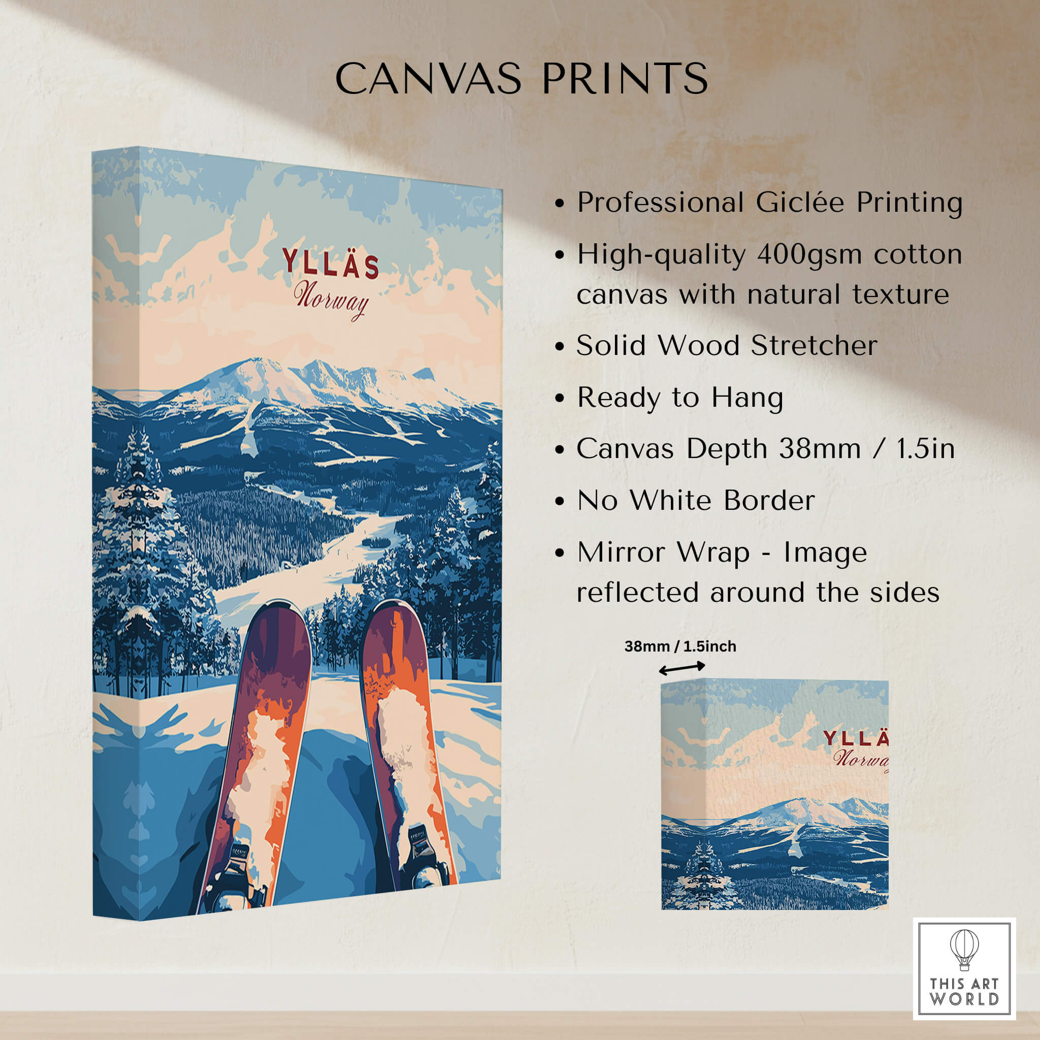 Ylläs Norway Ski Art | From the Slopes Print