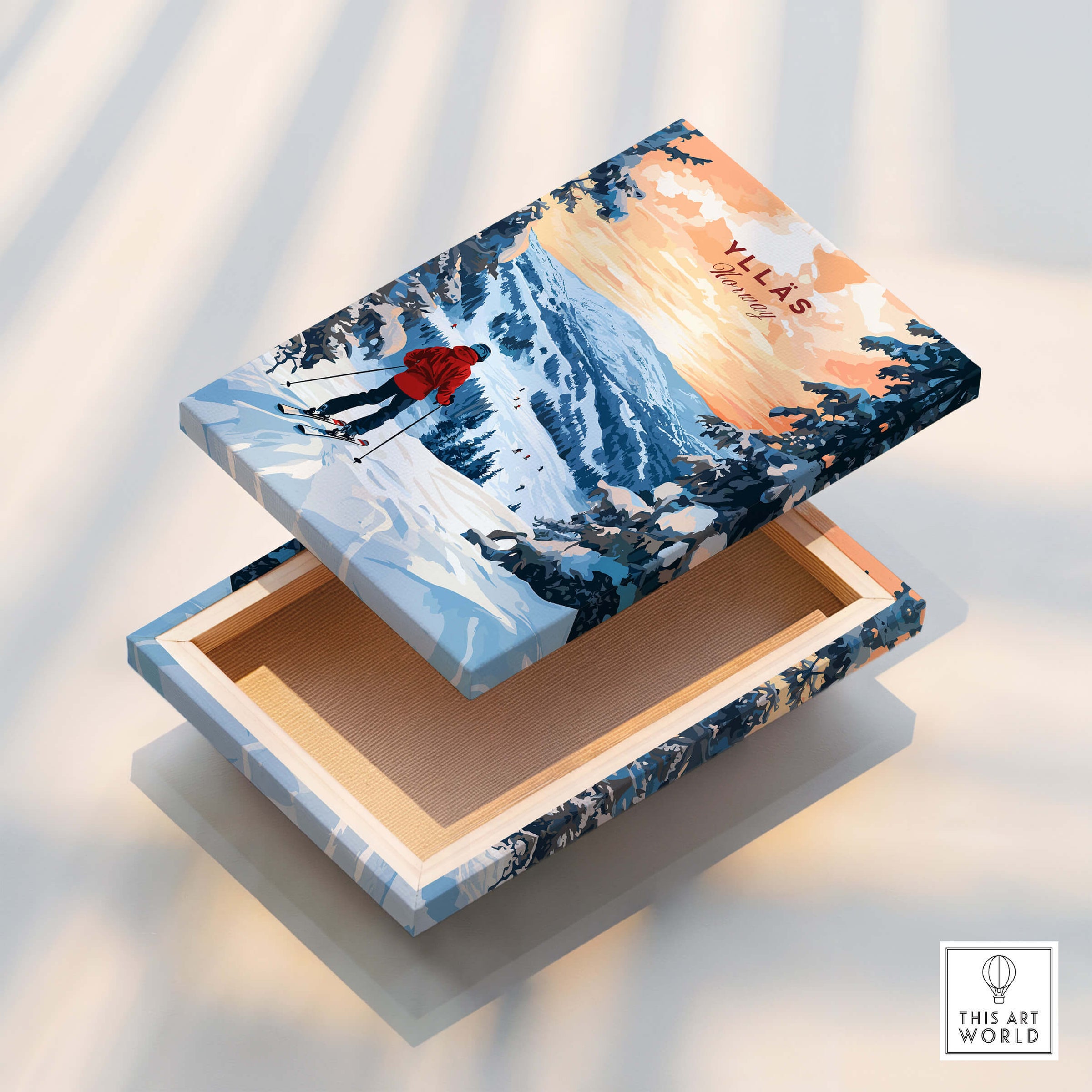 Skiing Ylläs Norway Poster | Ski Print