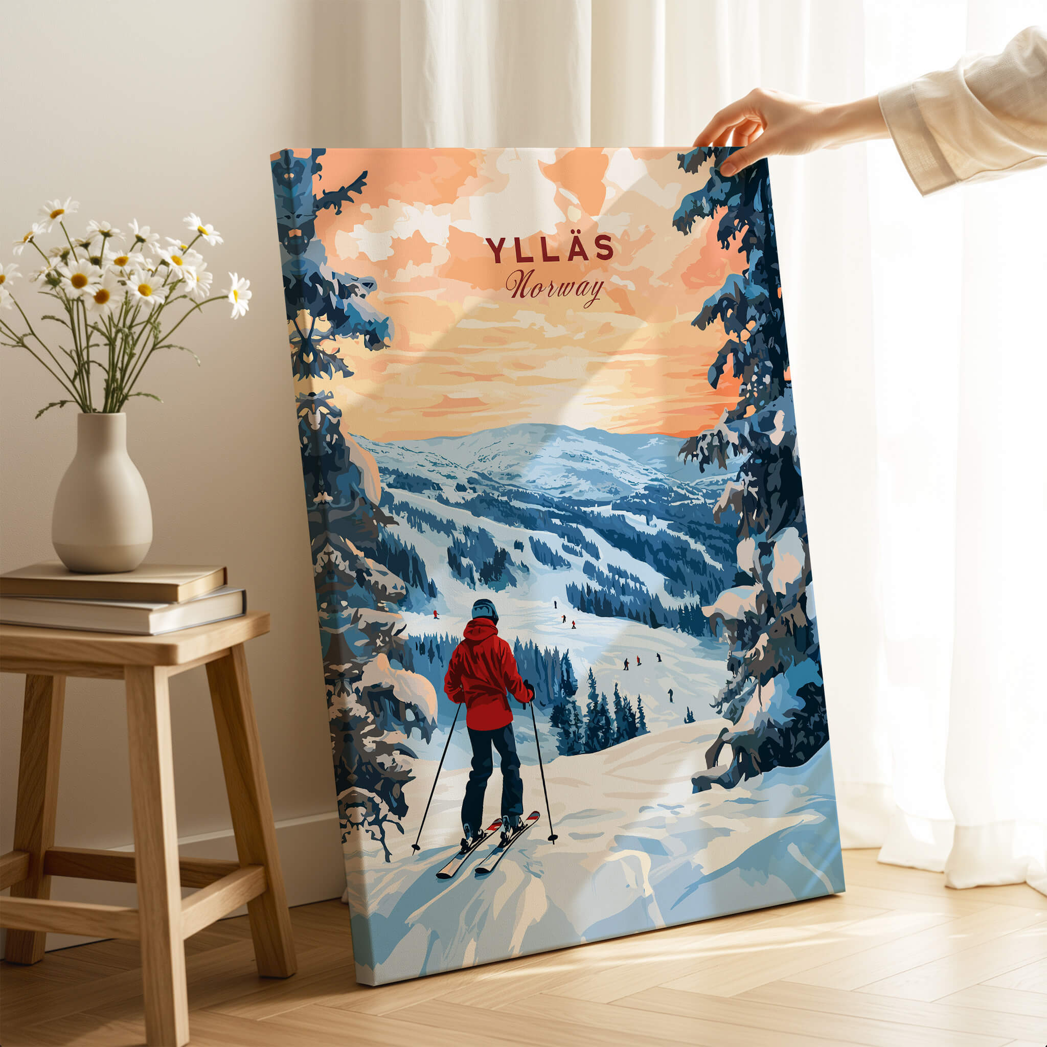 Skiing Ylläs Norway Poster | Ski Print