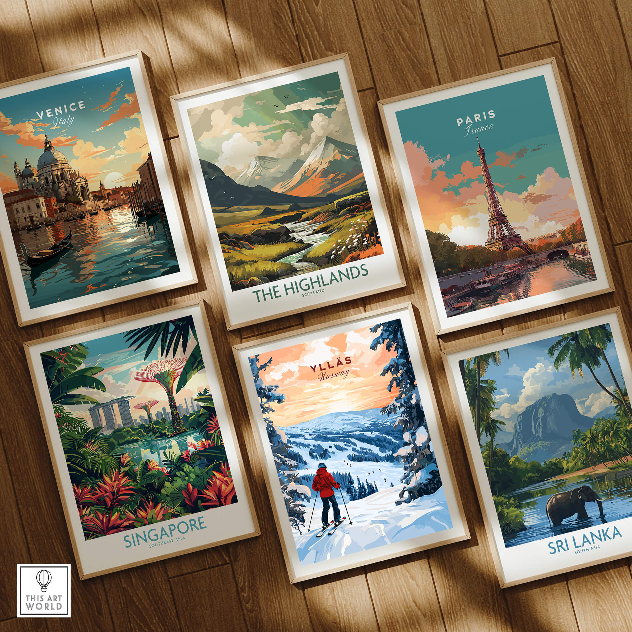 Skiing Ylläs Norway Poster | Ski Print