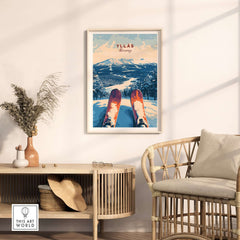 Ylläs Norway ski art print showcasing stunning slope views, perfect for winter sports enthusiasts.