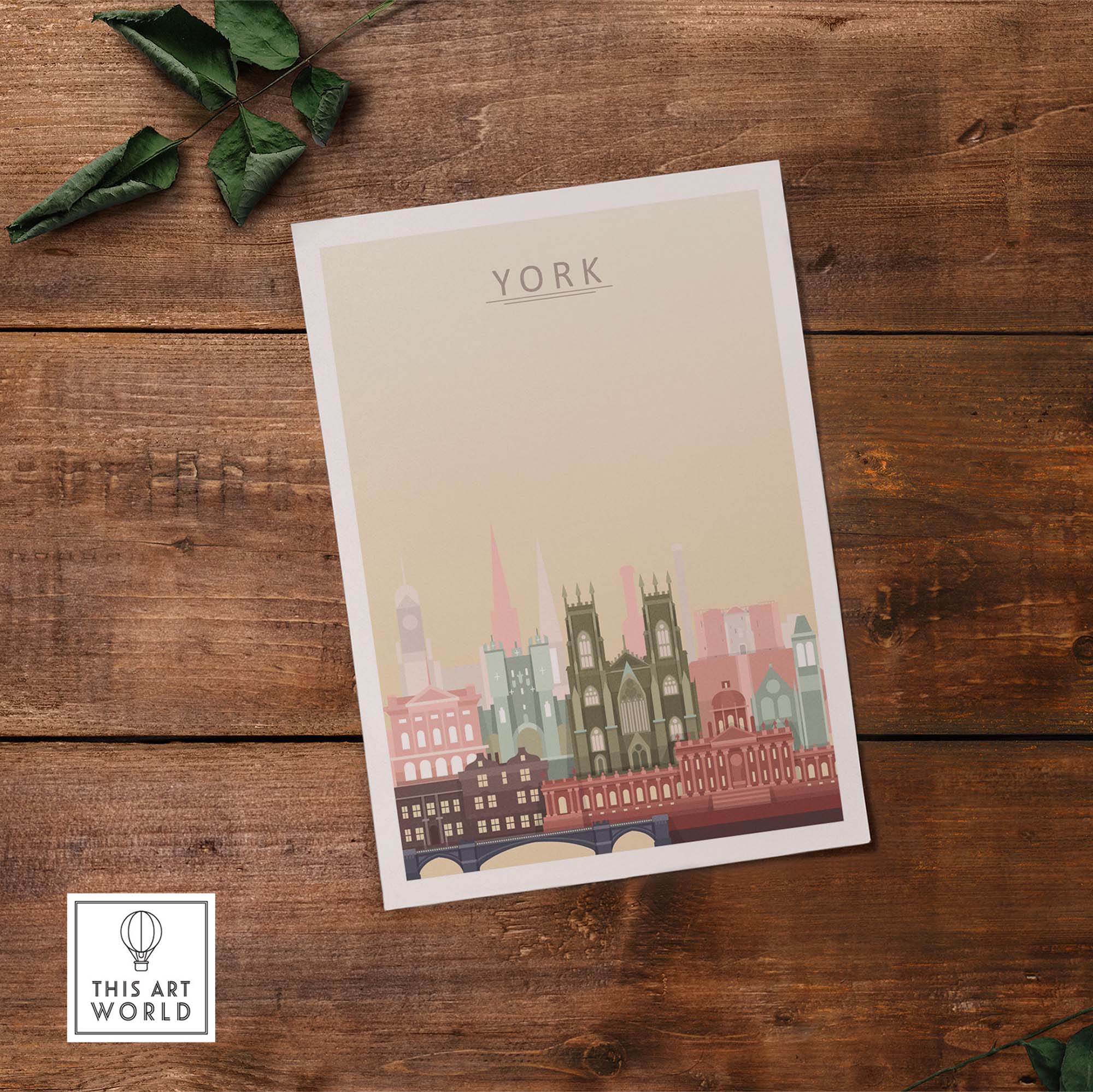 York City Skyline Print | Wall Art Poster
