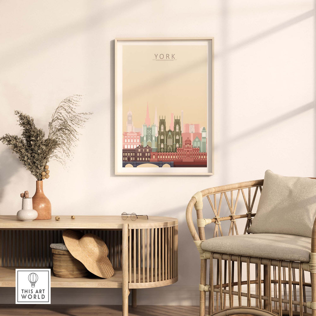 York City Skyline Print | Wall Art Poster