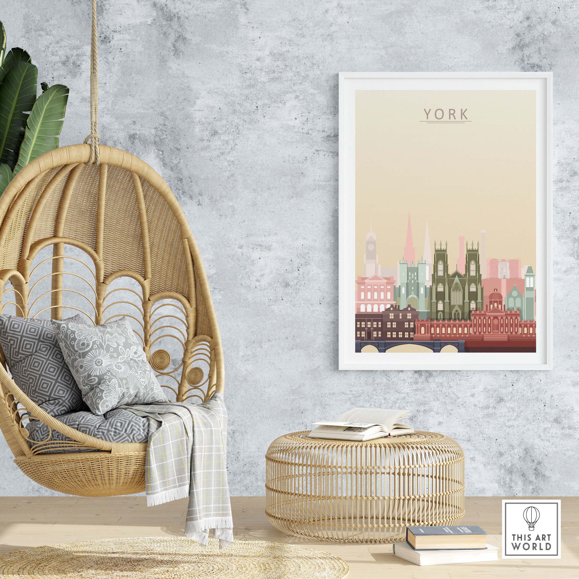 York City Skyline Print | Wall Art Poster