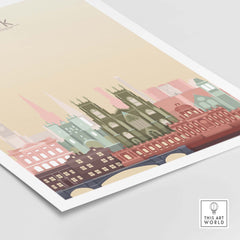 York City Skyline Print | Wall Art Poster