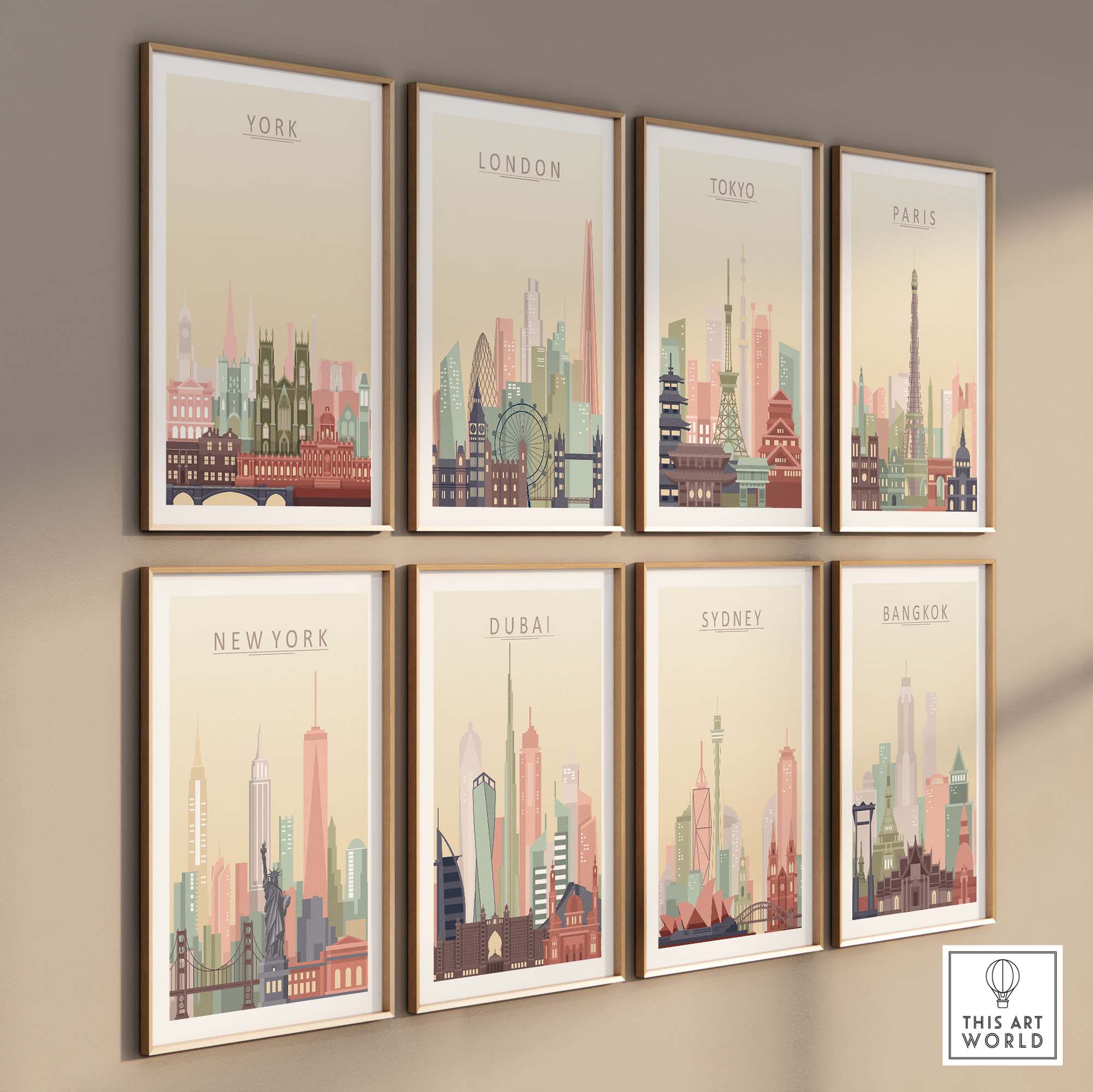 York City Skyline Print | Wall Art Poster