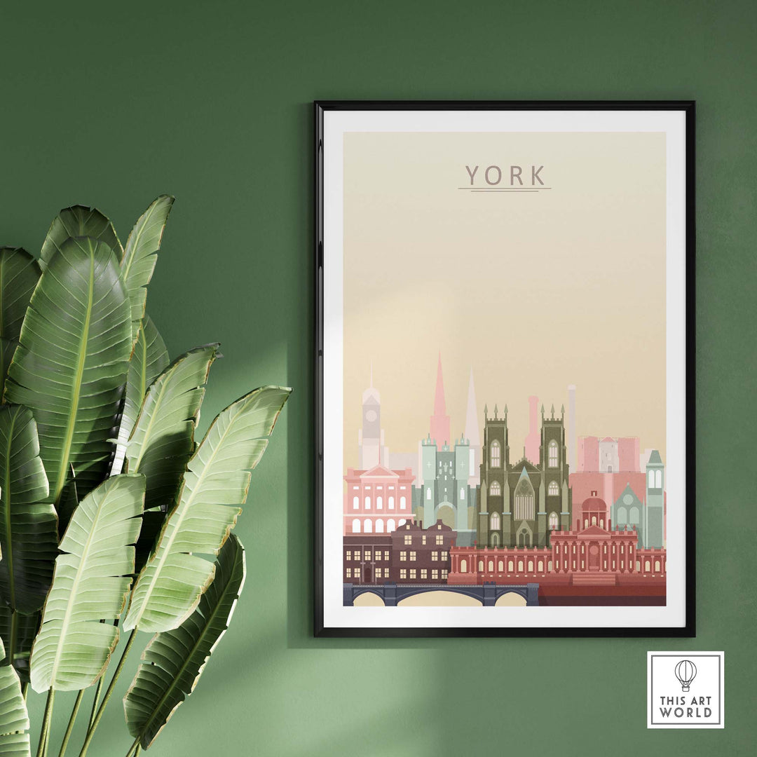 York City Skyline Print | Wall Art Poster