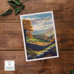 Yorkshire Dales National Park Print showcasing stunning landscape and vibrant colors.