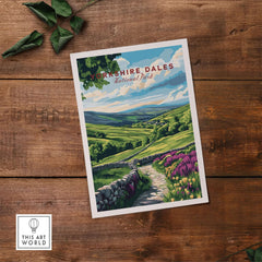 Yorkshire Dales National Park Wall Art showcasing vibrant landscapes and scenic views of the Yorkshire Dales.
