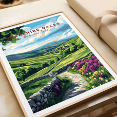 Yorkshire Dales National Park Wall Art featuring vibrant landscapes and scenic views of the Dales.