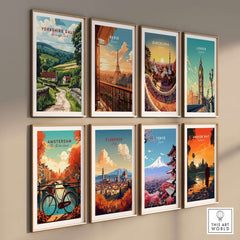 Beautiful collection of travel posters including Yorkshire Dales National Park Wall Art Poster, showcasing iconic landscapes.