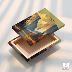 Yosemite Print art box featuring landscape of Yosemite National Park, designed for nature enthusiasts.