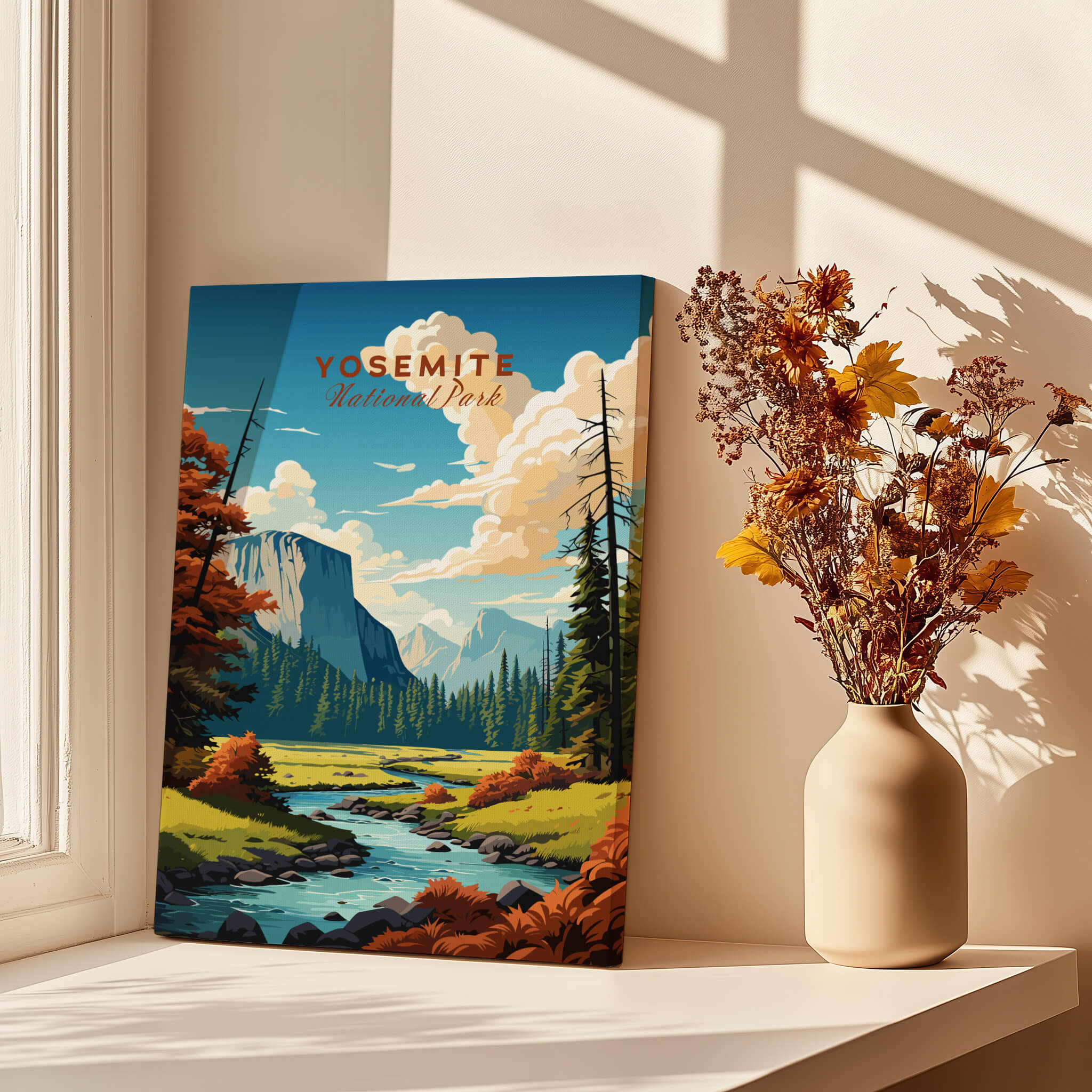 Yosemite Poster | National Park featuring stunning landscape art and vibrant colors, perfect for home decor.