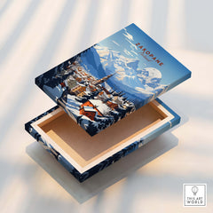 Zakopane Print decorative box showcasing vibrant mountain town scenery and rich colors.