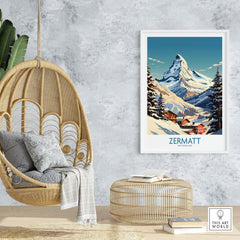 Zermatt Ski Poster