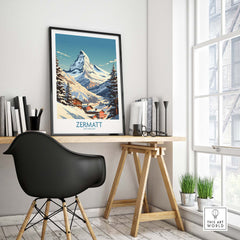 Zermatt Ski Poster