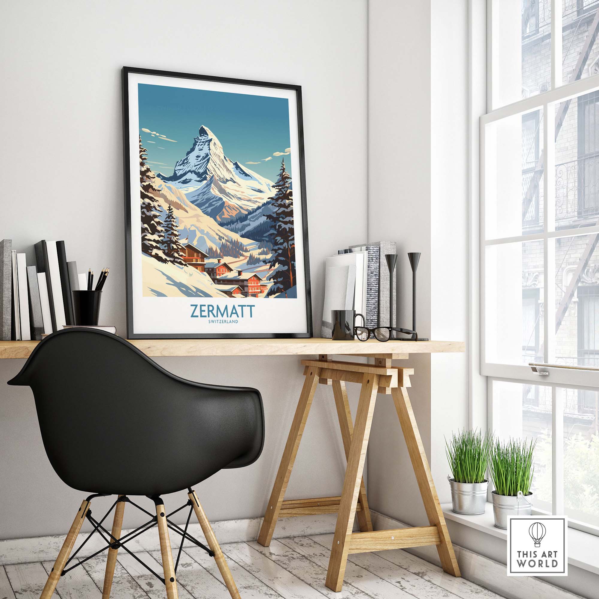 Zermatt Ski Poster