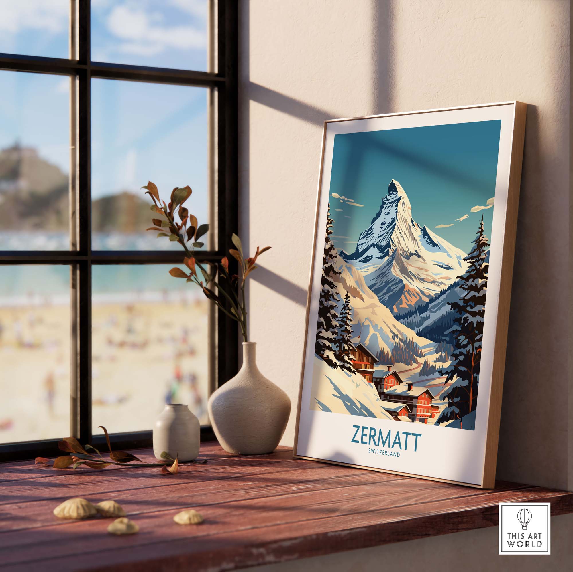 Zermatt Ski Poster