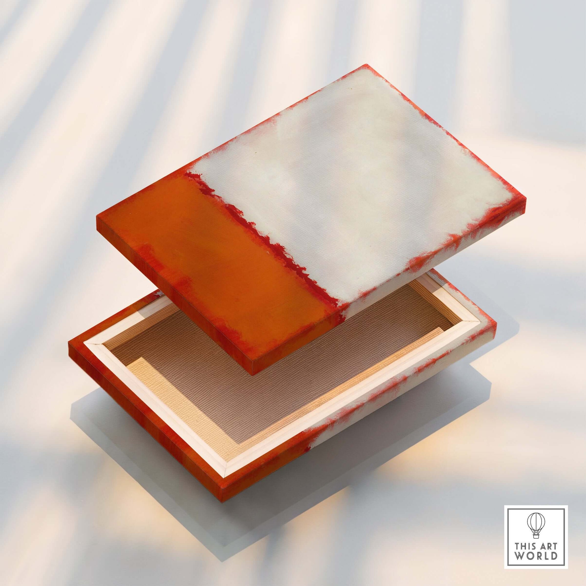 Mark Rothko Untitled 1969 Abstract Canvas Print - White Orange Color Field