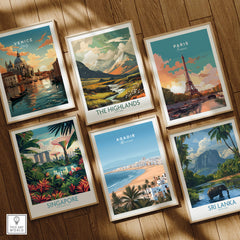 Agadir Morocco Poster – Travel Print featured among other travel prints, showcasing beautiful destinations like Venice and Paris.