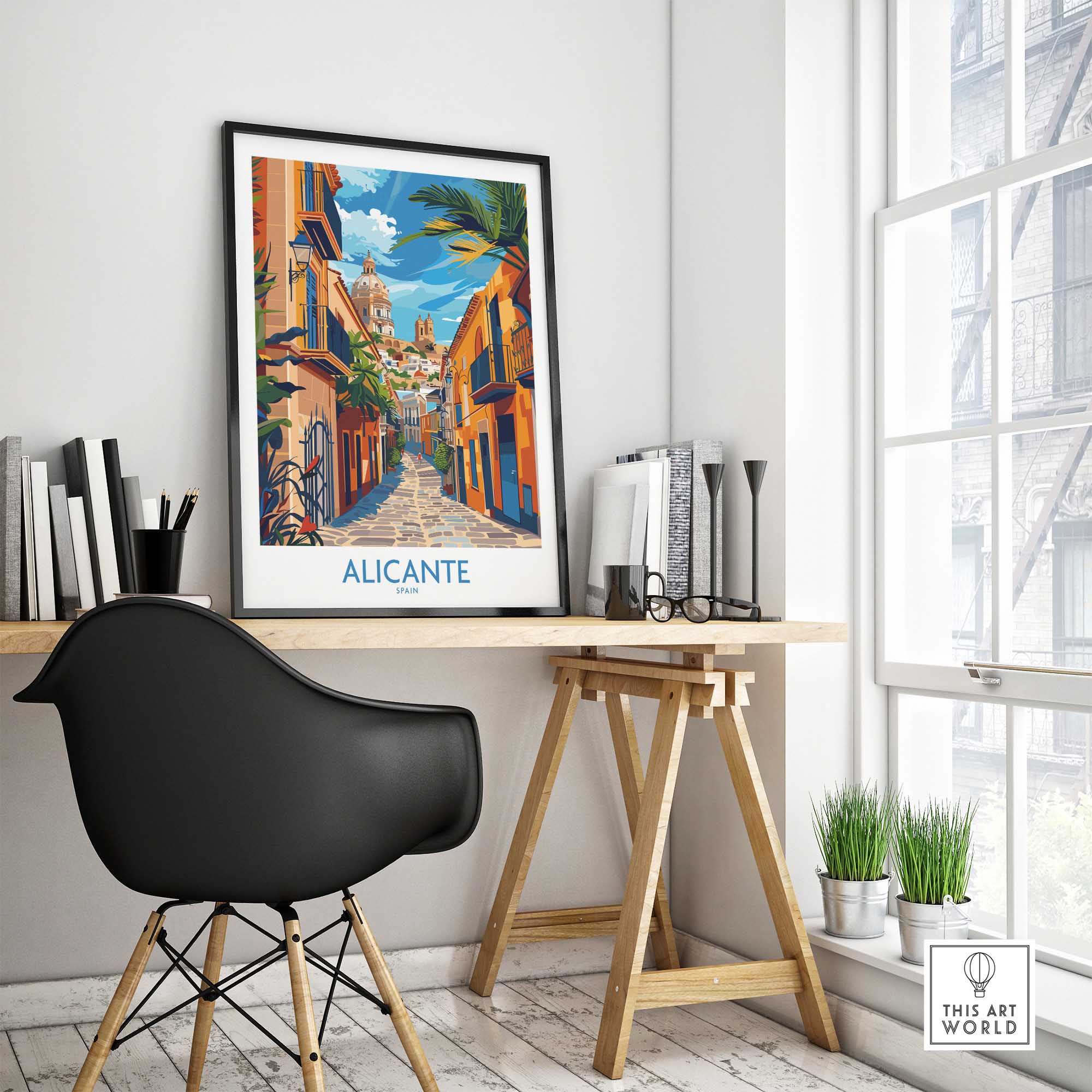 Alicante Travel Poster-This Art World