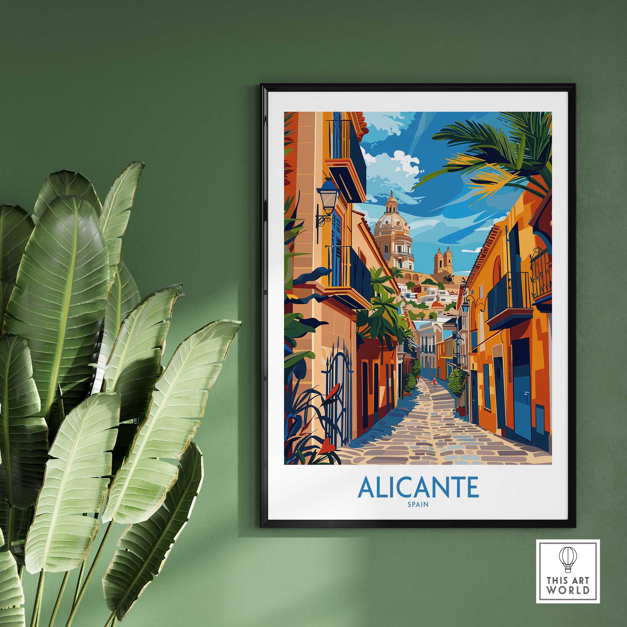 Alicante Travel Poster-This Art World