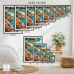 Amalfi Coast Italy Travel Poster Print