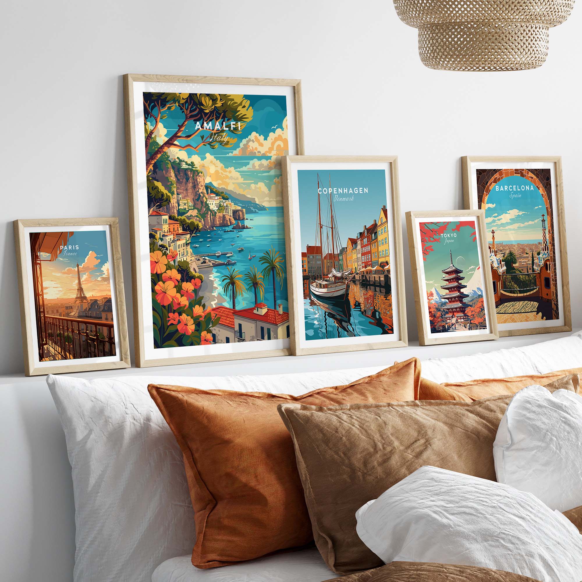Amalfi Coast Italy Travel Poster Print