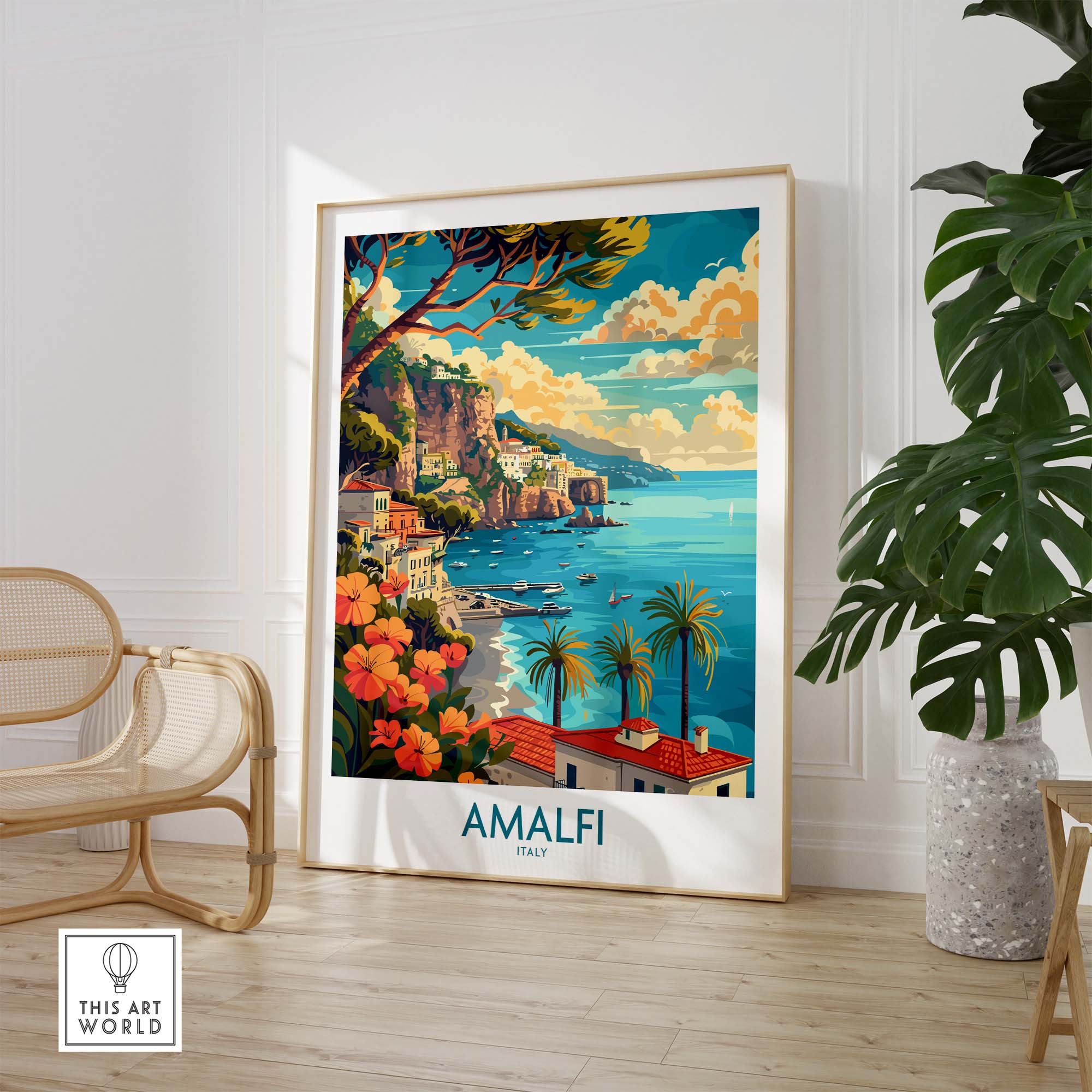 Amalfi Travel Poster Italy