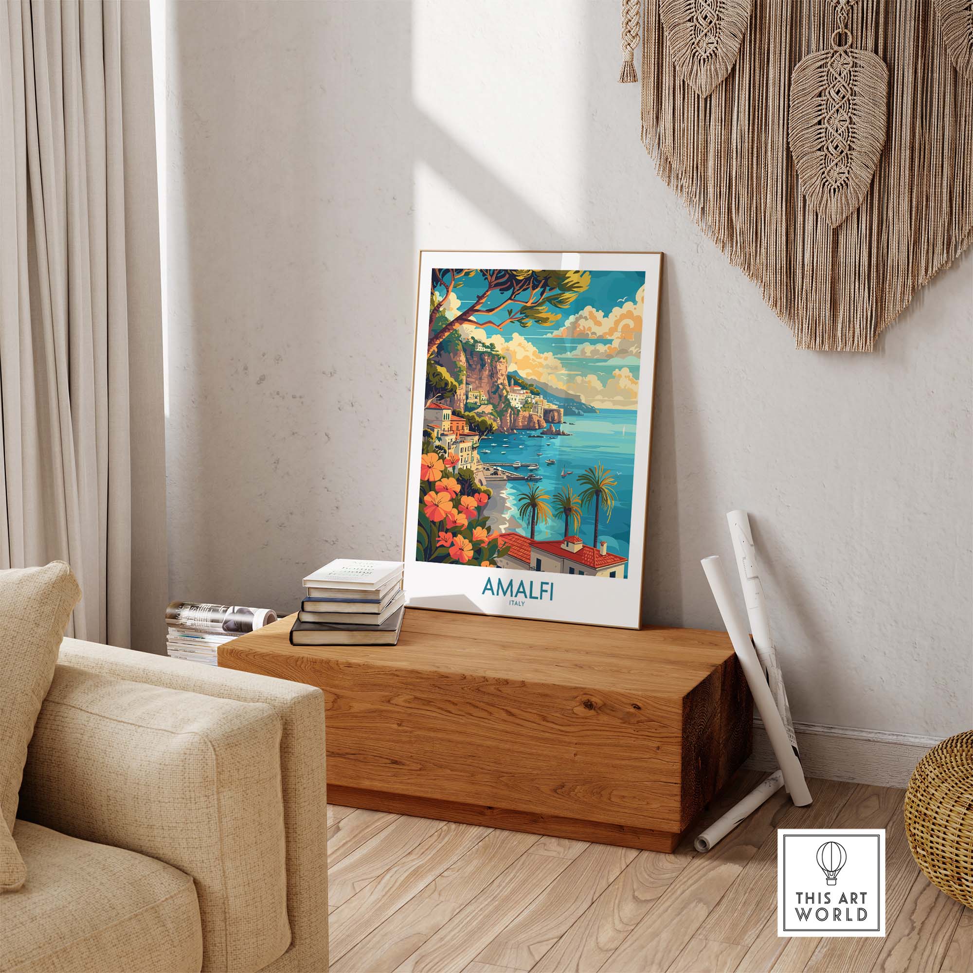Amalfi Travel Poster Italy