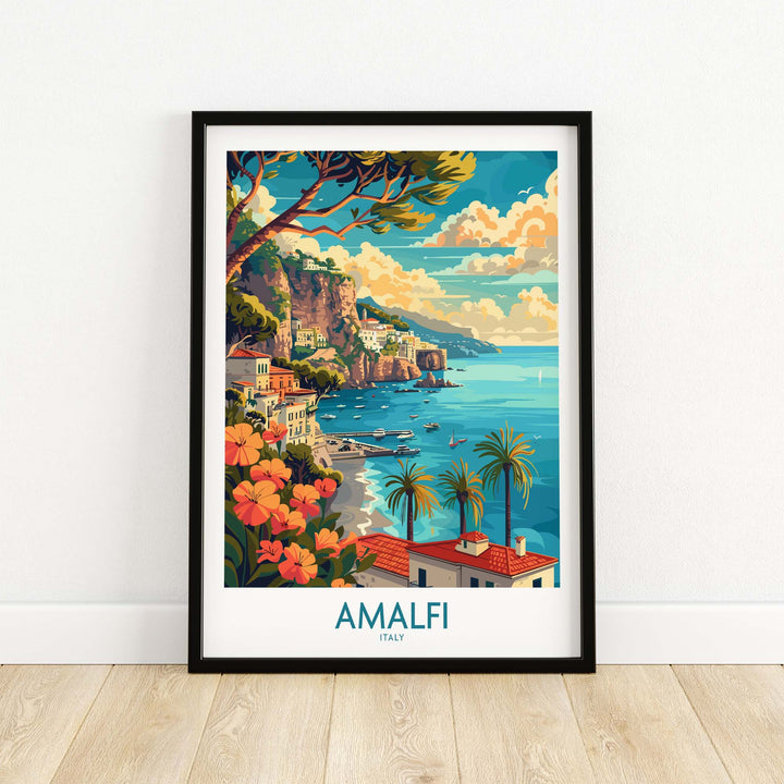 Amalfi Travel Poster Italy