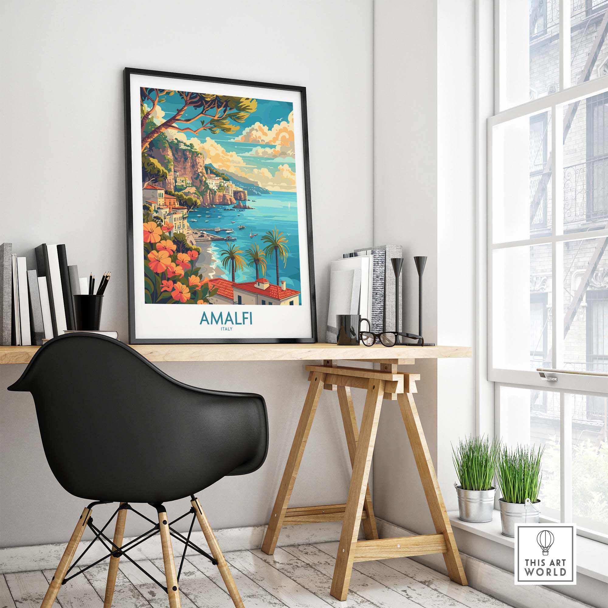 Amalfi Travel Poster Italy