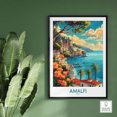 Amalfi Travel Poster Italy