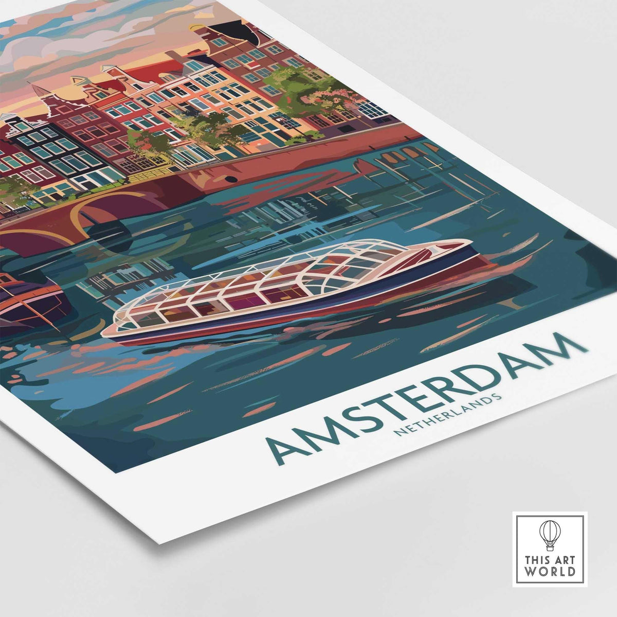 Amsterdam Travel Poster-This Art World