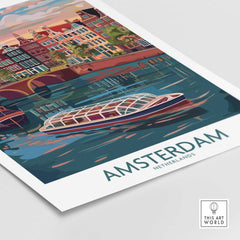 Amsterdam Travel Poster-This Art World