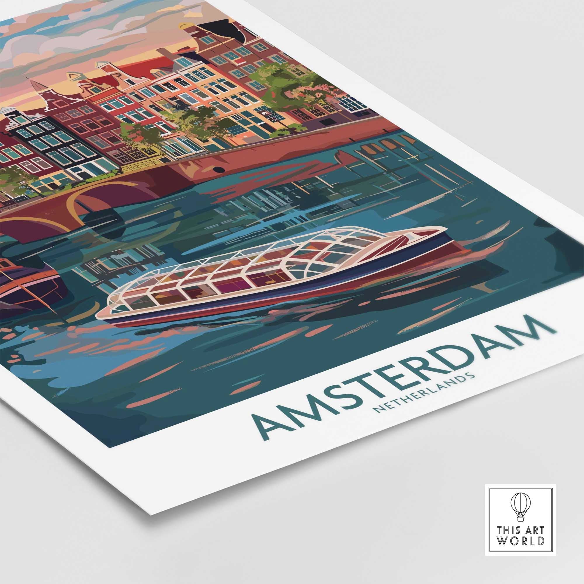 Amsterdam Travel Poster-This Art World