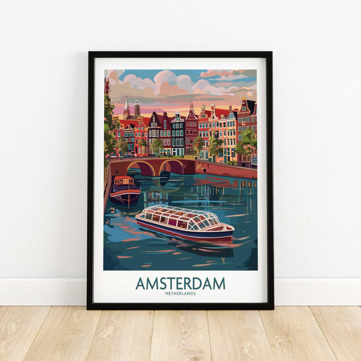 Amsterdam Travel Poster-This Art World