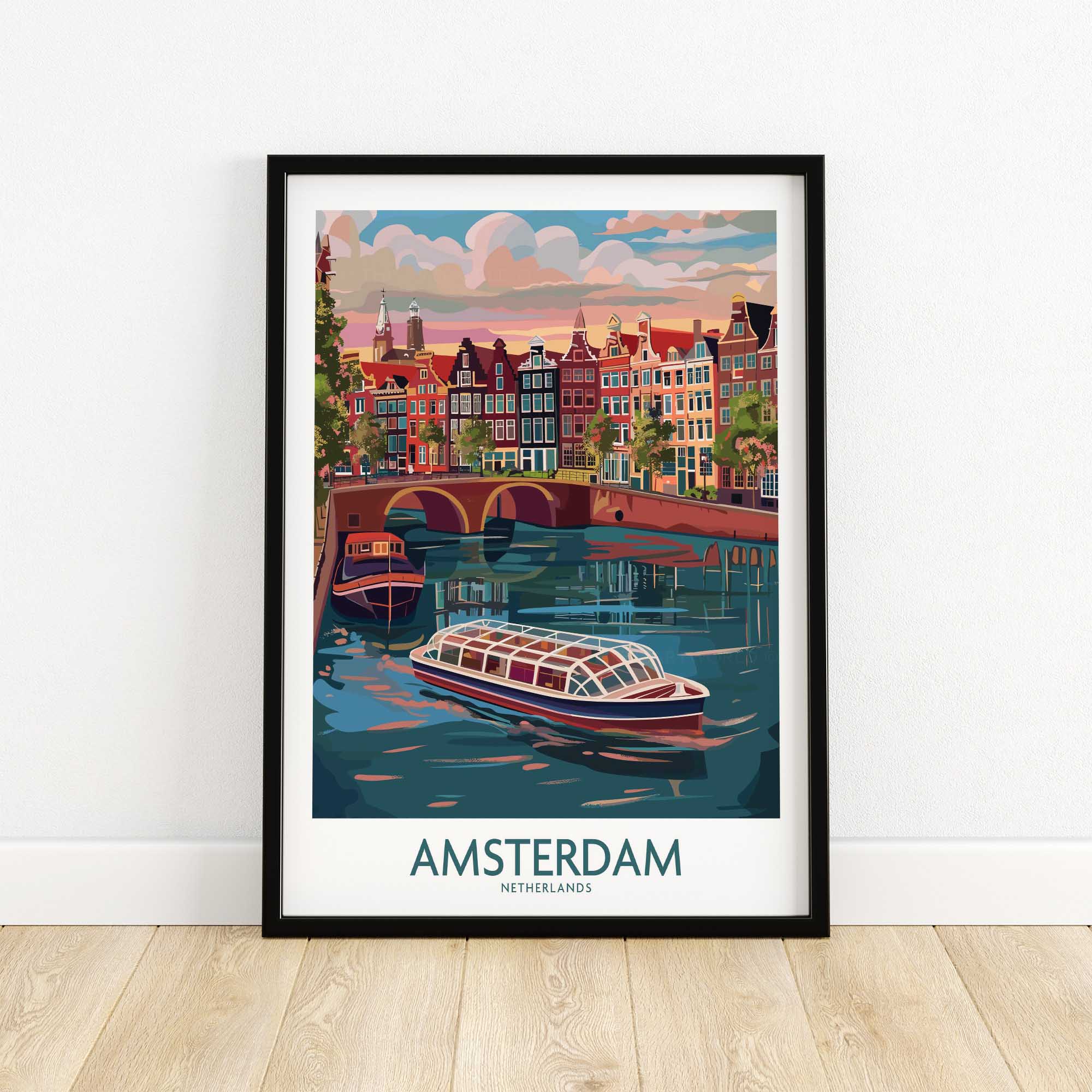 Amsterdam Travel Poster-This Art World