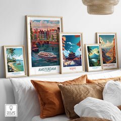 Amsterdam Travel Poster-This Art World