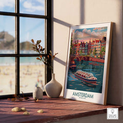 Amsterdam Travel Poster-This Art World