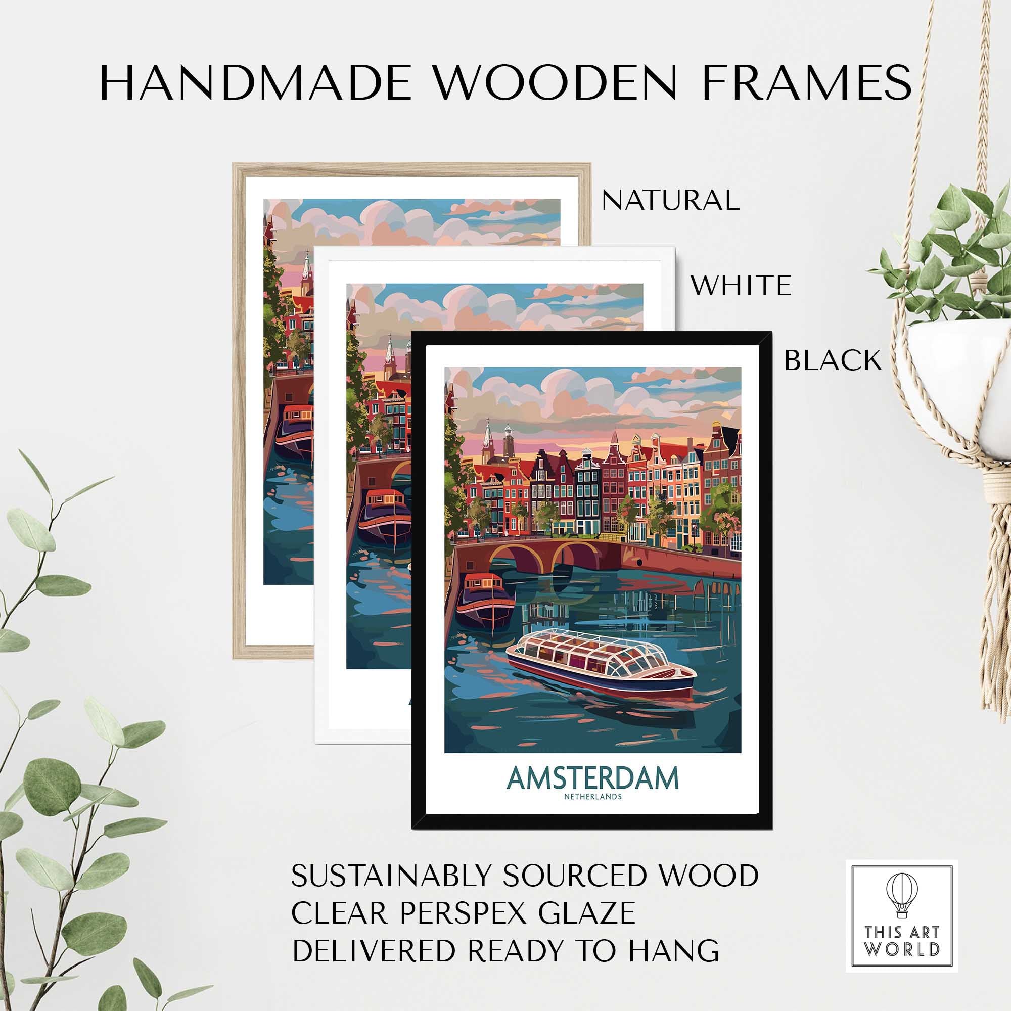 Amsterdam Travel Poster-This Art World