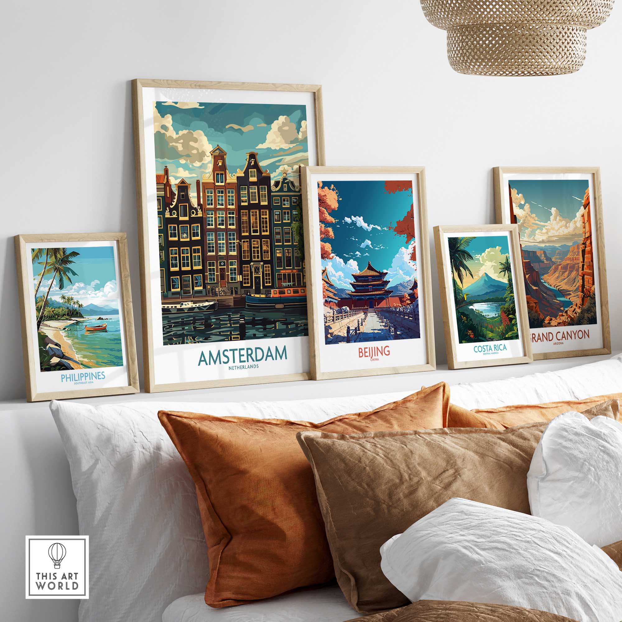 Amsterdam Travel Poster - Canal Houses-This Art World