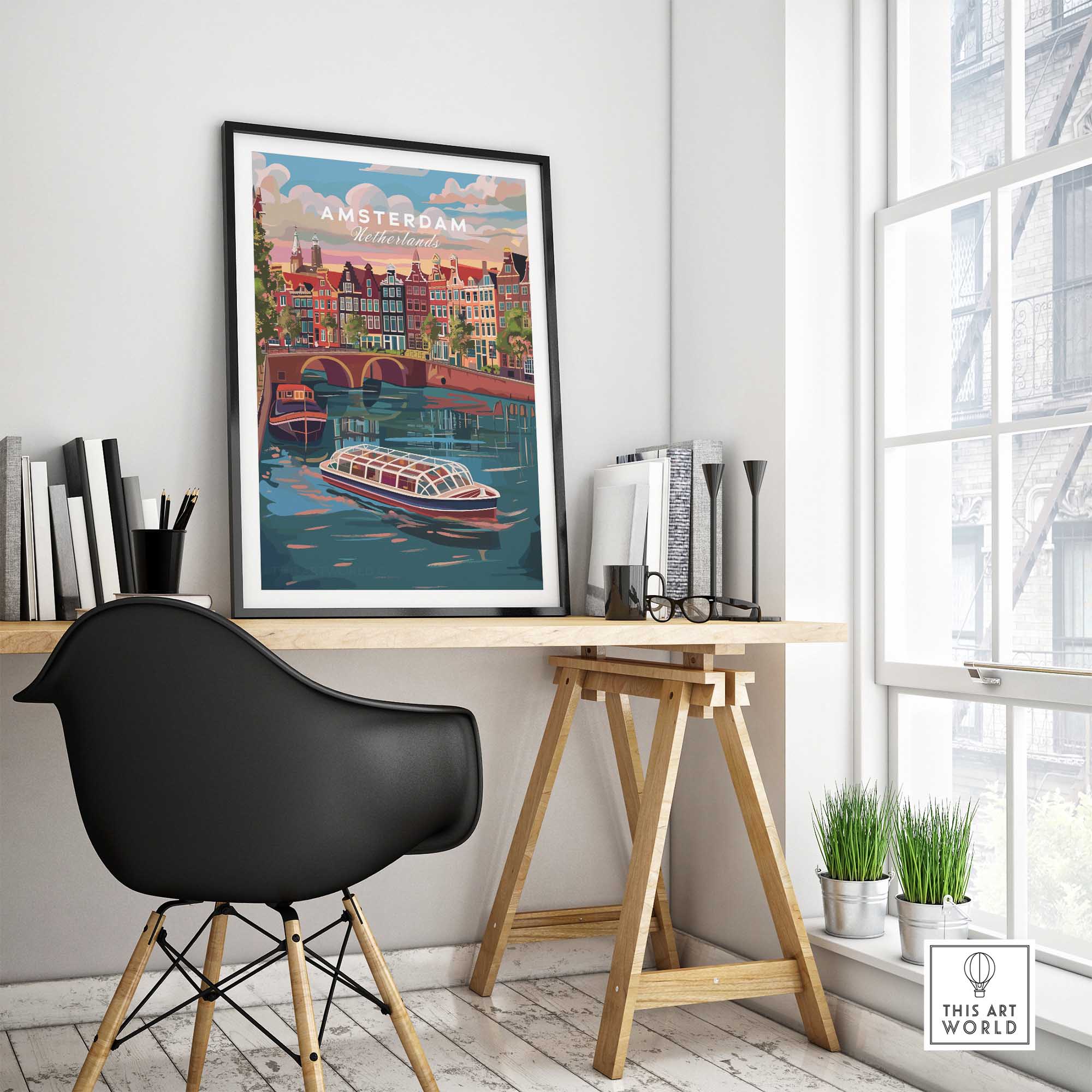 Amsterdam Travel Print-This Art World