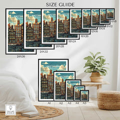 Amsterdam Travel Print - Canal Houses-This Art World