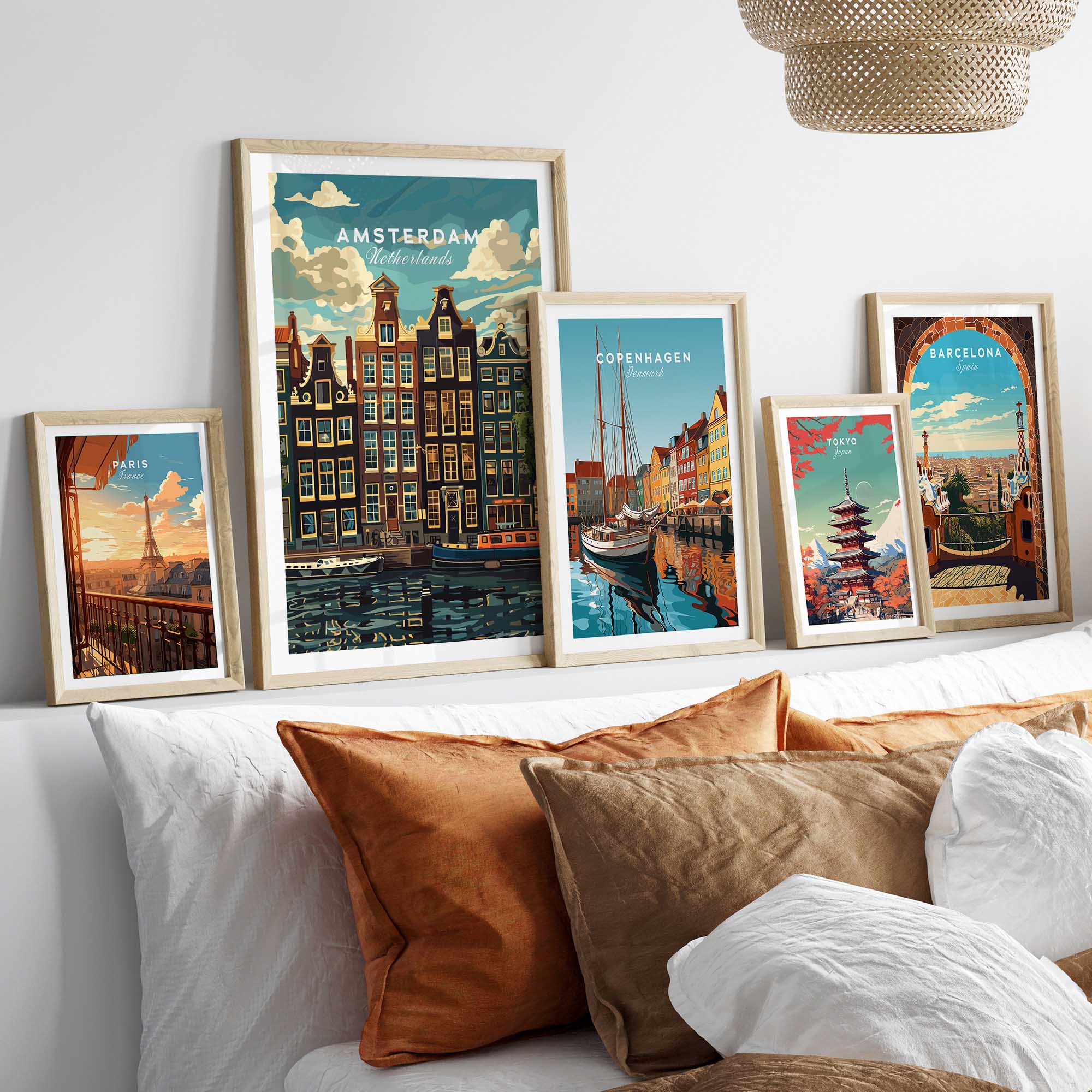 Amsterdam Travel Print - Canal Houses-This Art World