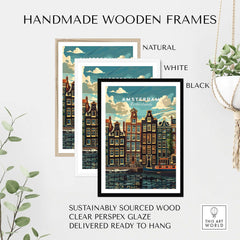 Amsterdam Travel Print - Canal Houses-This Art World