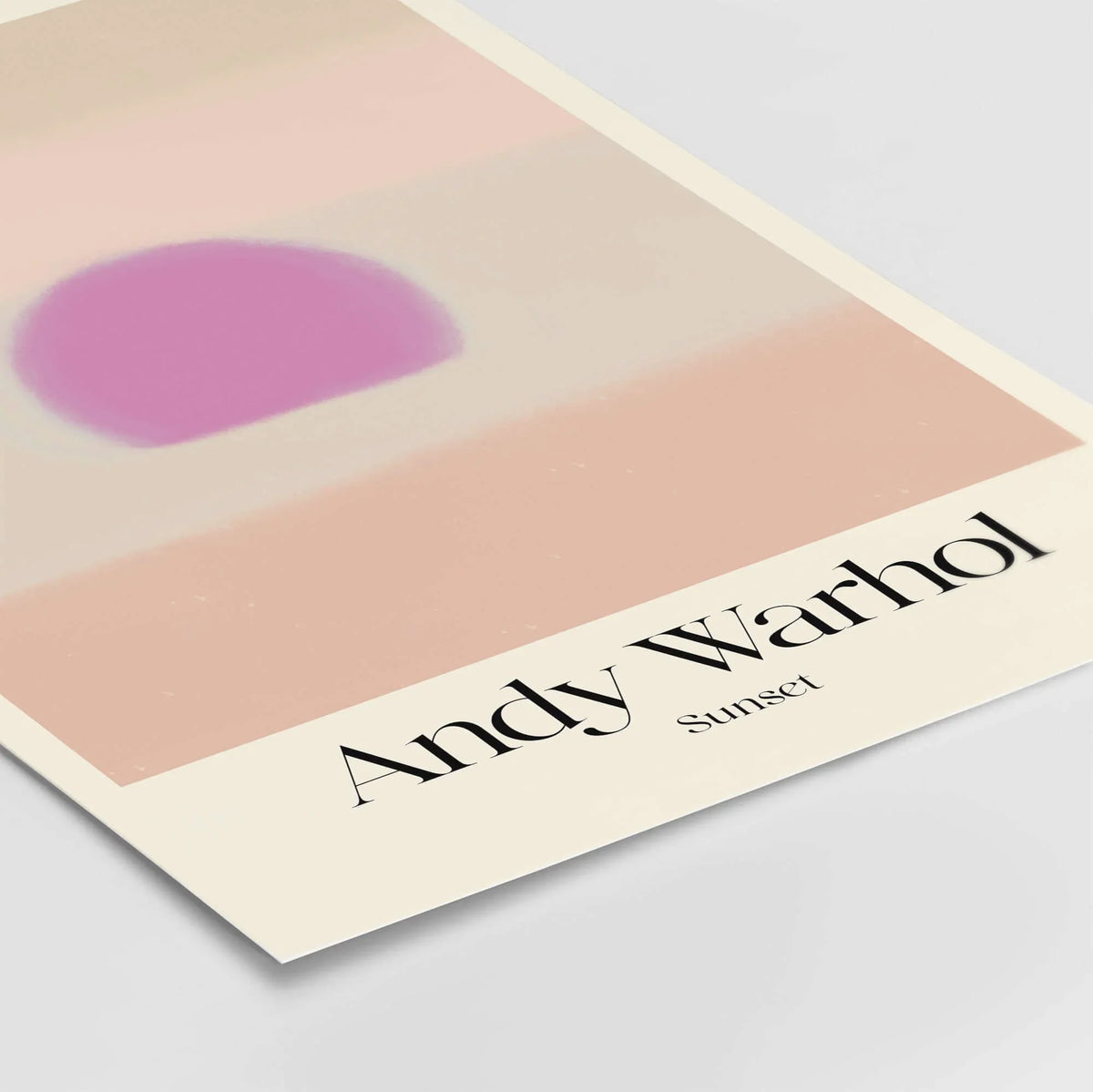 Andy Warhol Sunset Pastel Pink Purple Pop Art Print Subtle Abstract Poster Wall Art